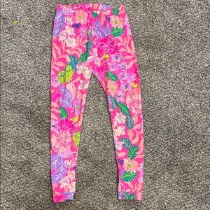Lilly Pulitzer Pink Floral Kids Leggings
